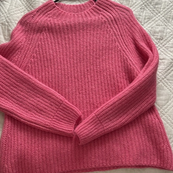 Massimo Dutti Italian Yarn knit sweater Wool Blend Pink S - Picture 14 of 15
